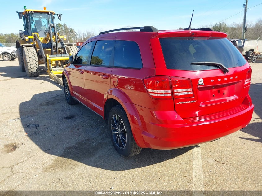 Vin: 3c4pdcab8jt524487, lot: 41716622, dodge journey se 20183