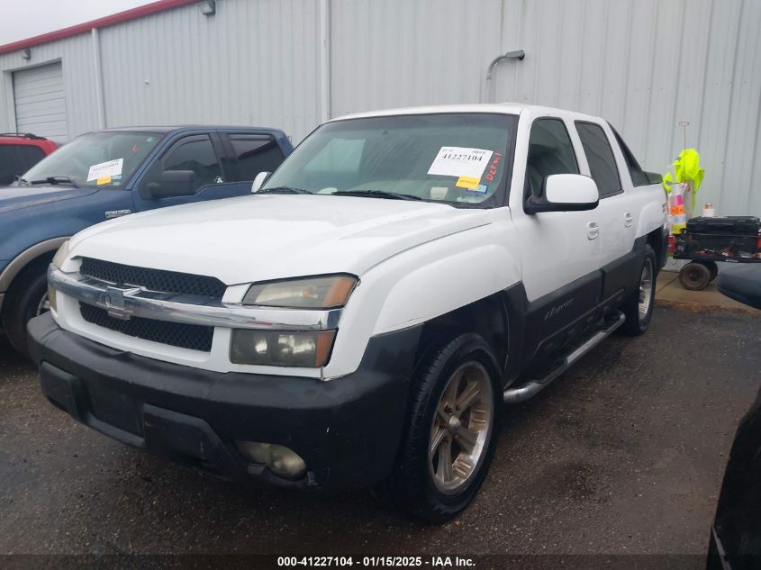 2002 Chevrolet Avalanche 1500 VIN: 3GNEC13T62G168594 Lot: 41227104