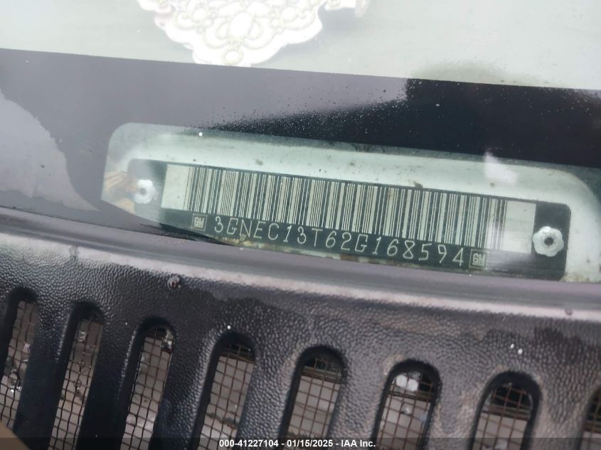2002 Chevrolet Avalanche 1500 VIN: 3GNEC13T62G168594 Lot: 41227104