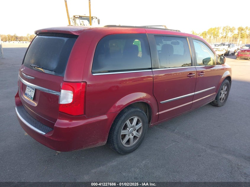 Vin: 2c4rc1bg5cr165812, lot: 41718009, chrysler town & country touring 20124