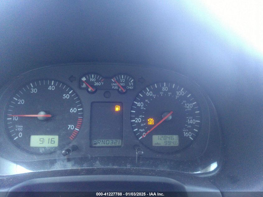 2001 Volkswagen Jetta Gls VIN: 3VWSD29M21M080797 Lot: 41227788