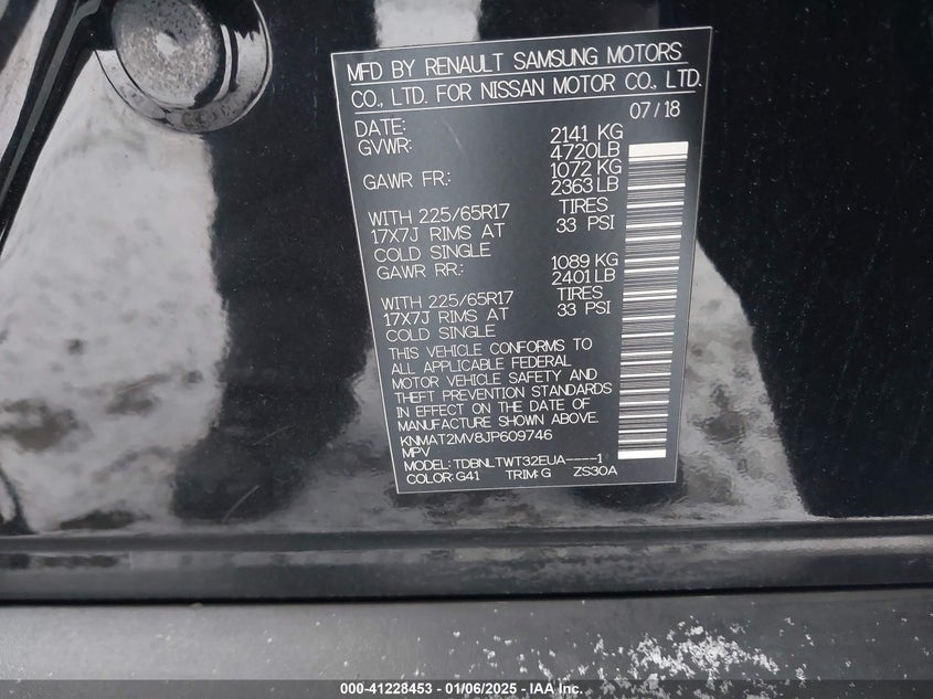 2018 NISSAN ROGUE SV - KNMAT2MV8JP609746