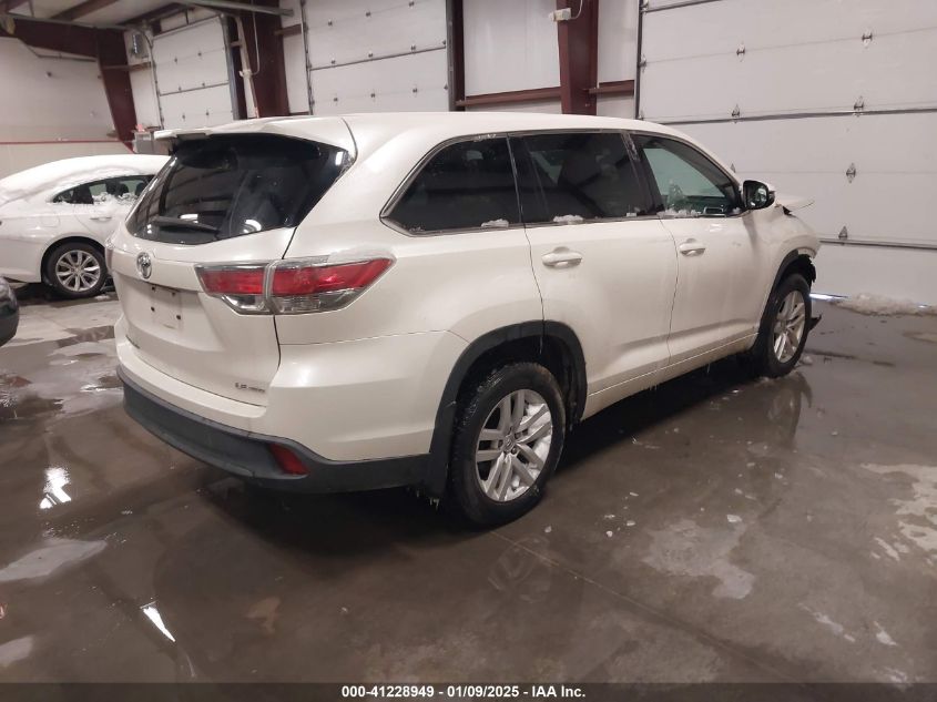 VIN 5TDBKRFH9ES058259 2014 Toyota Highlander, Le V6 no.4