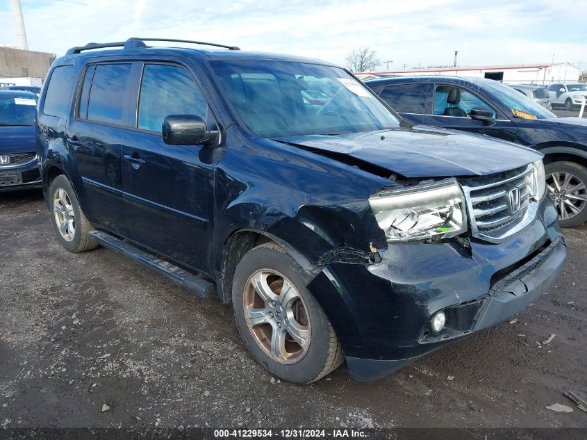 VIN 5FNYF4H75EB007593 2014 Honda Pilot, Ex-L no.1