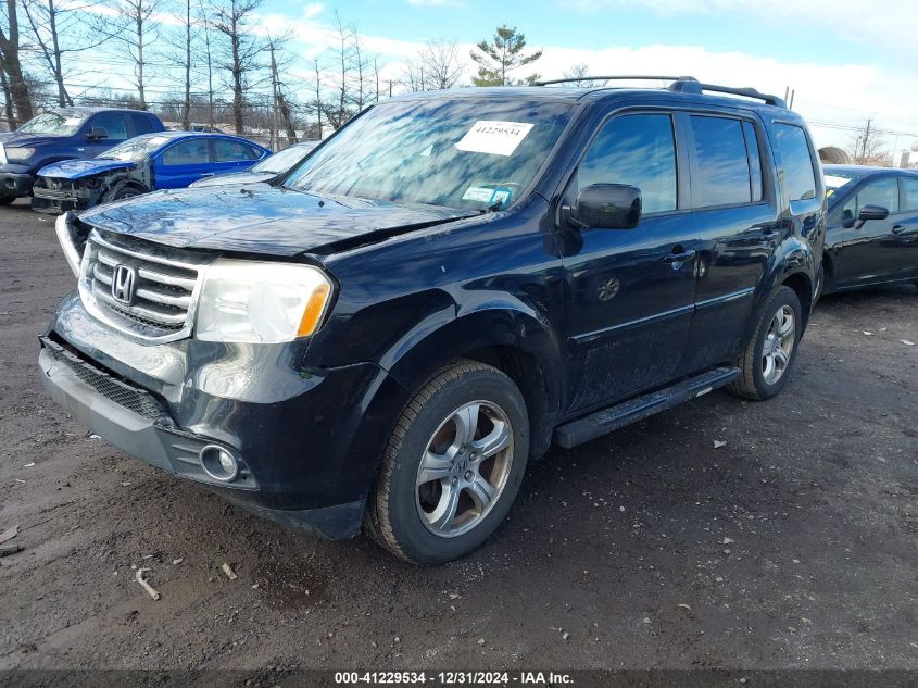 VIN 5FNYF4H75EB007593 2014 Honda Pilot, Ex-L no.2