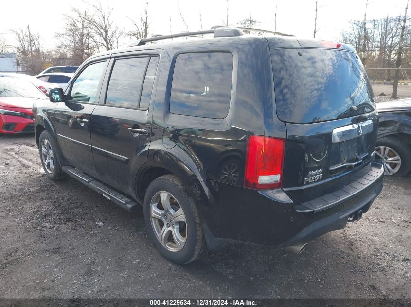 VIN 5FNYF4H75EB007593 2014 Honda Pilot, Ex-L no.3