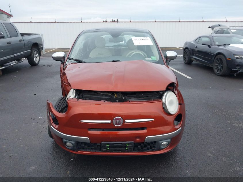 2012 Fiat 500 Lounge VIN: 3C3CFFCR4CT176523 Lot: 41229848