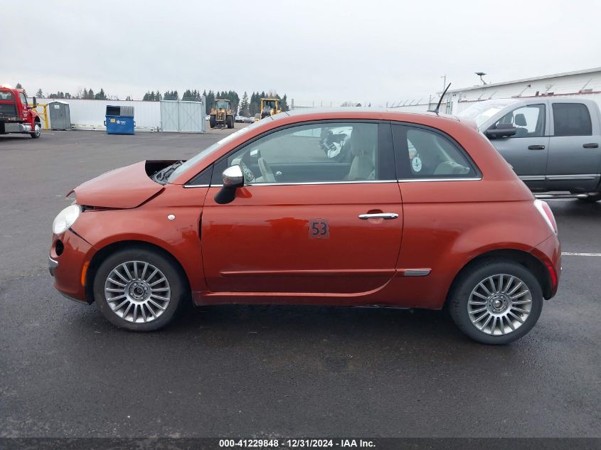 2012 Fiat 500 Lounge VIN: 3C3CFFCR4CT176523 Lot: 41229848