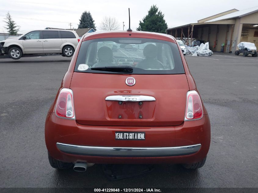 2012 Fiat 500 Lounge VIN: 3C3CFFCR4CT176523 Lot: 41229848