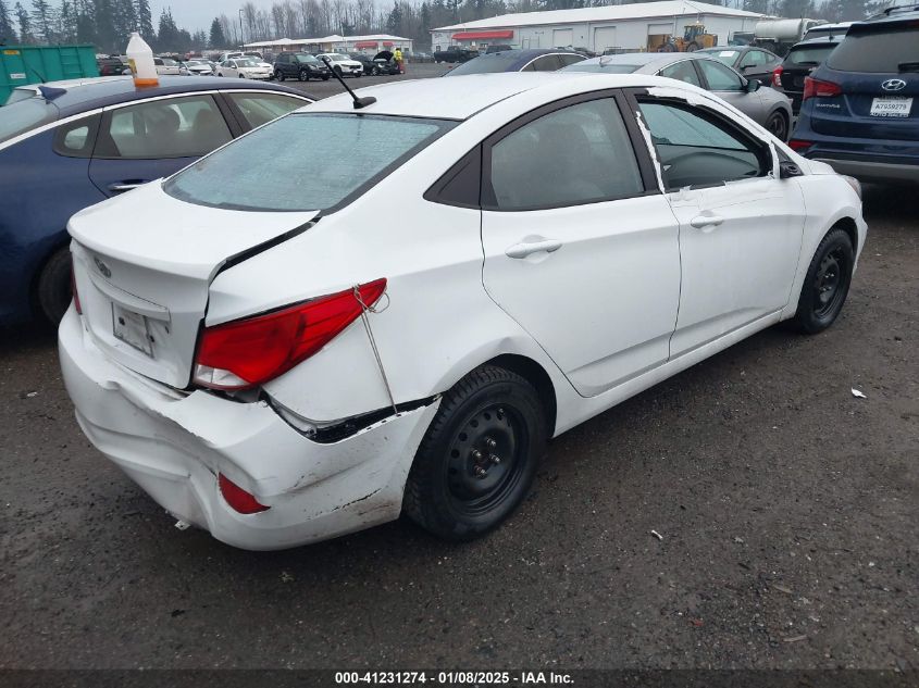 VIN KMHCT4AE8GU105888 2016 Hyundai Accent, SE no.4