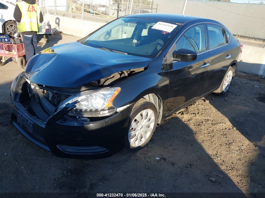 VIN 3N1AB7AP9FY287147 2015 Nissan Sentra, S no.2