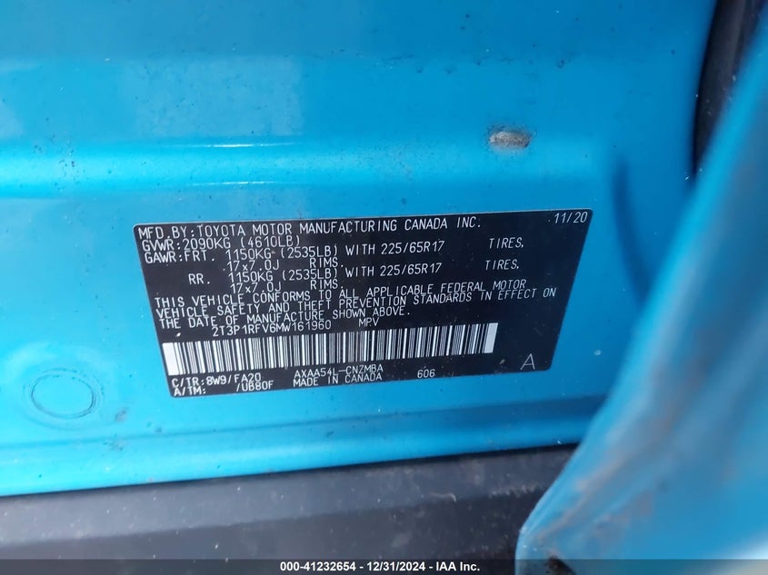 2021 TOYOTA RAV4 XLE/XLE PREMIUM - 2T3P1RFV6MW161960