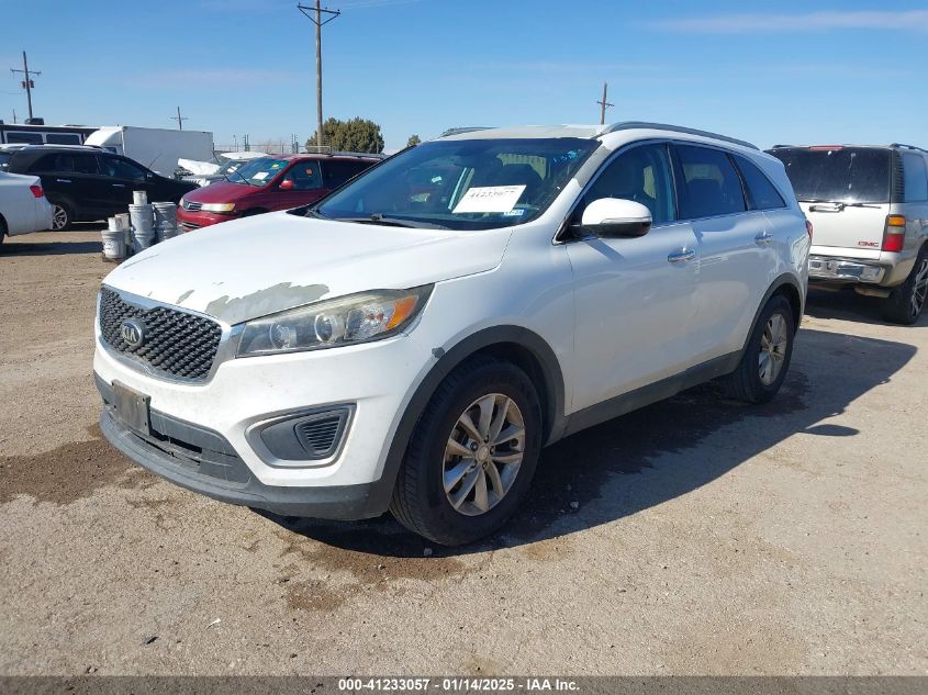 VIN 5XYPG4A55GG009602 2016 KIA Sorento, 3.3L Lx no.2