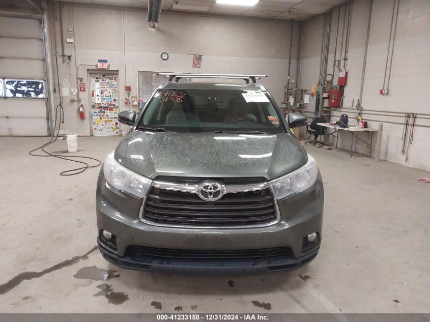 VIN 5TDJKRFH1FS126003 2015 Toyota Highlander, Xle V6 no.12