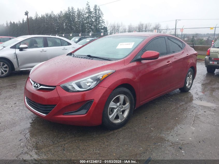 VIN 5NPDH4AEXFH566058 2015 Hyundai Elantra, SE no.2