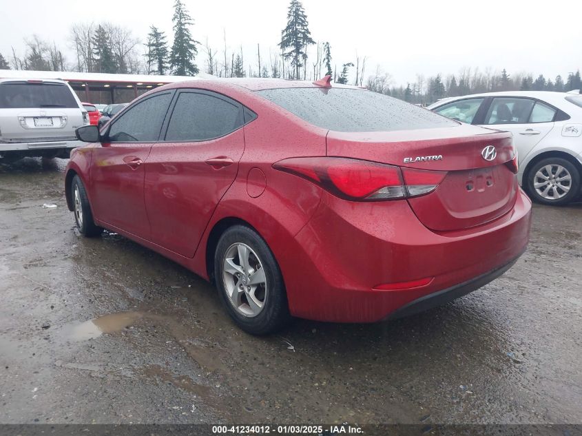 VIN 5NPDH4AEXFH566058 2015 Hyundai Elantra, SE no.3