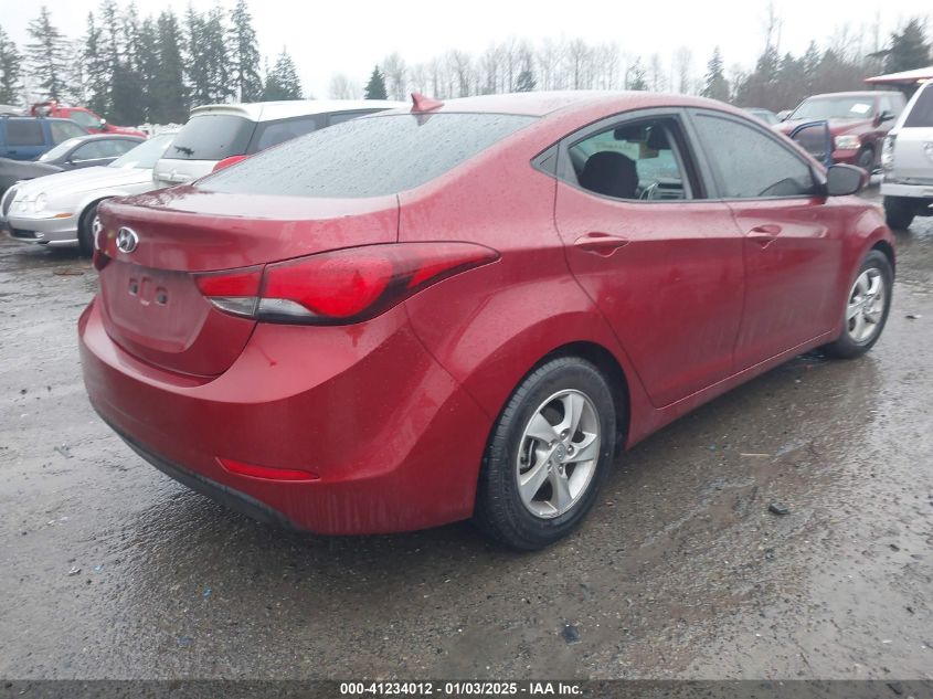 VIN 5NPDH4AEXFH566058 2015 Hyundai Elantra, SE no.4