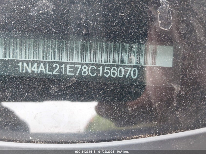 2008 NISSAN ALTIMA VIN: 1N4AL21E78C156070