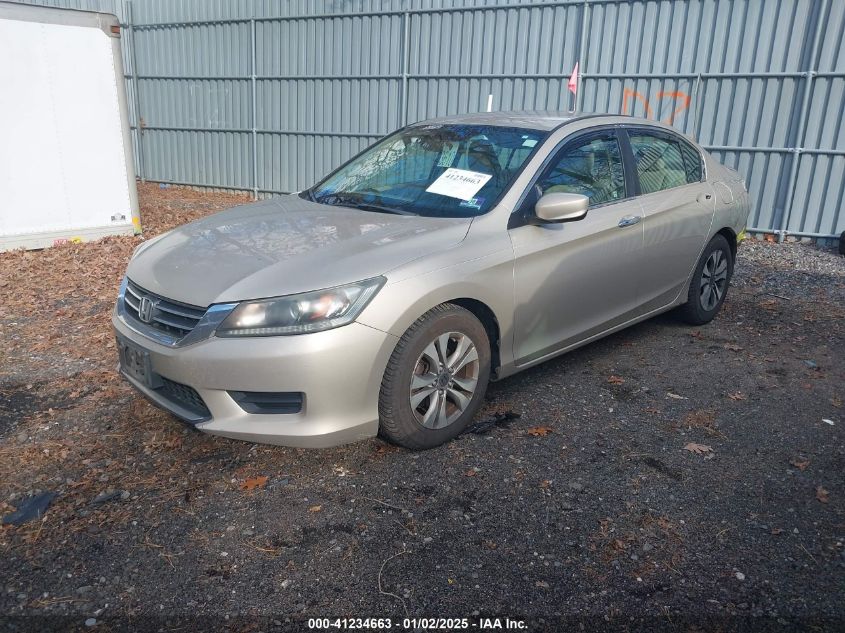 VIN 1HGCR2F30DA054478 2013 Honda Accord, LX no.2