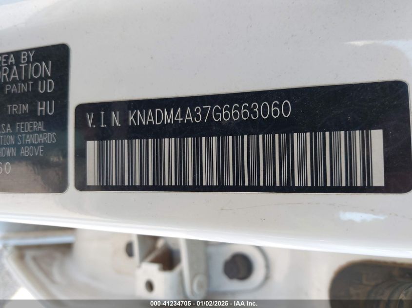 VIN KNADM4A37G6663060 2016 KIA Rio, LX no.9