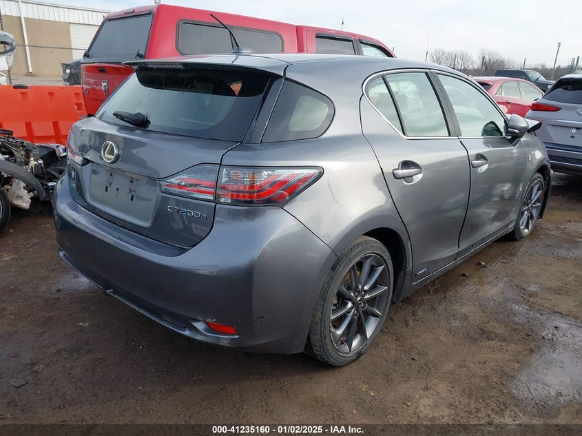 2012 LEXUS CT 200H VIN: JTHKD5BH4C2097904