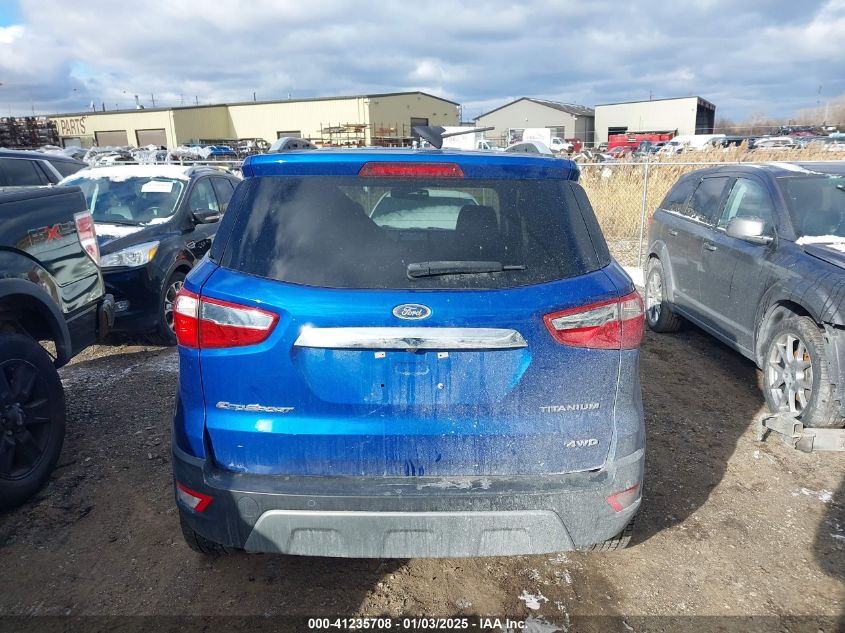 2020 Ford Ecosport Titanium VIN: MAJ6S3KL3LC339390 Lot: 41235708