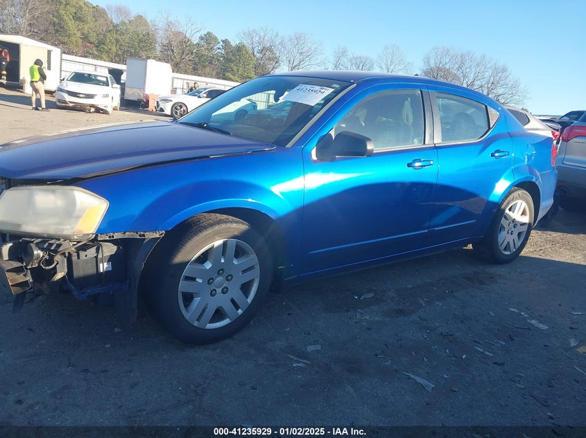 2012 DODGE AVENGER VIN: 1C3CDZAB6CN323406