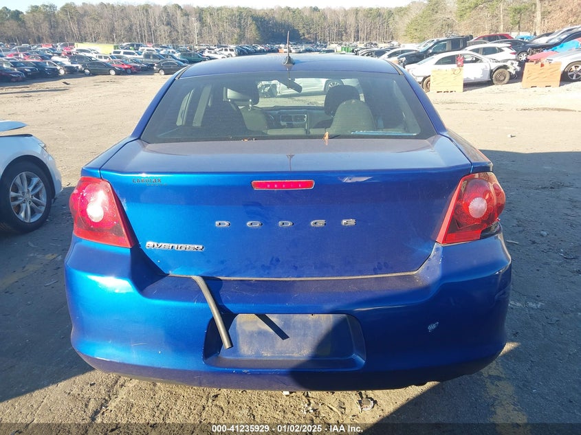 2012 DODGE AVENGER VIN: 1C3CDZAB6CN323406