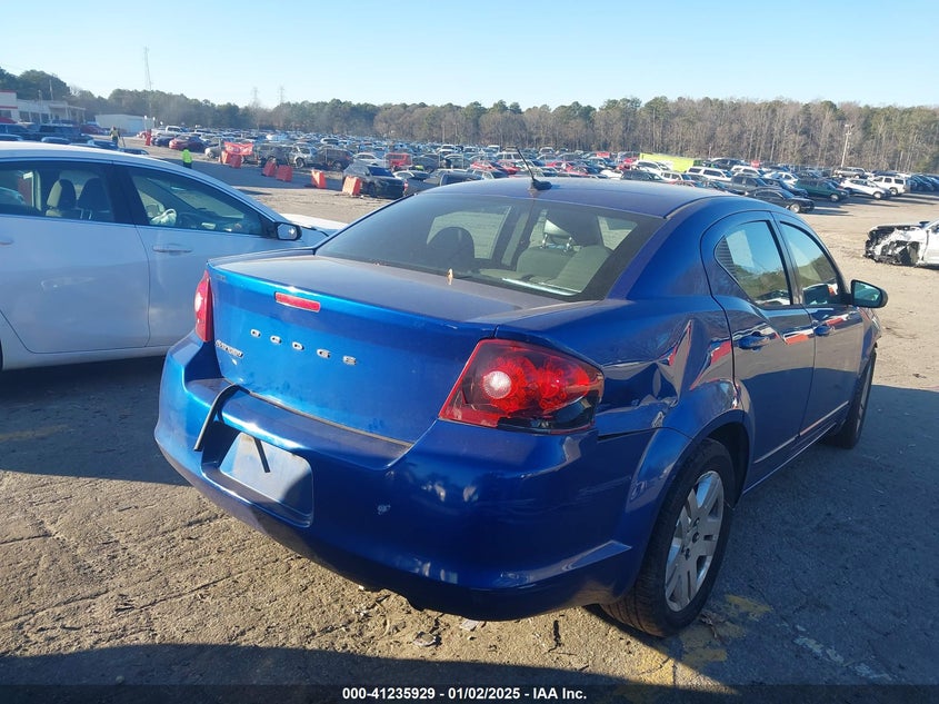 2012 DODGE AVENGER VIN: 1C3CDZAB6CN323406
