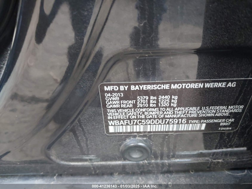 2013 BMW 535I XDRIVE - WBAFU7C59DDU75916
