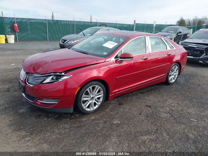 VIN 3LN6L2GK0ER800207 2014 Lincoln MKZ no.2