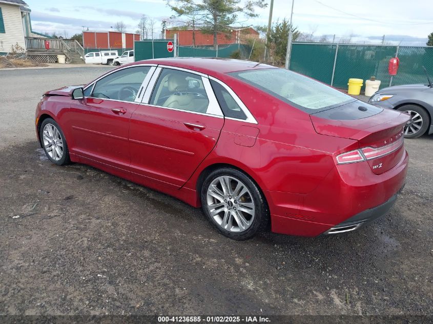 VIN 3LN6L2GK0ER800207 2014 Lincoln MKZ no.3