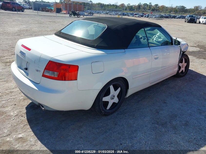 2006 AUDI A4 VIN: WAUAC48H66K011334