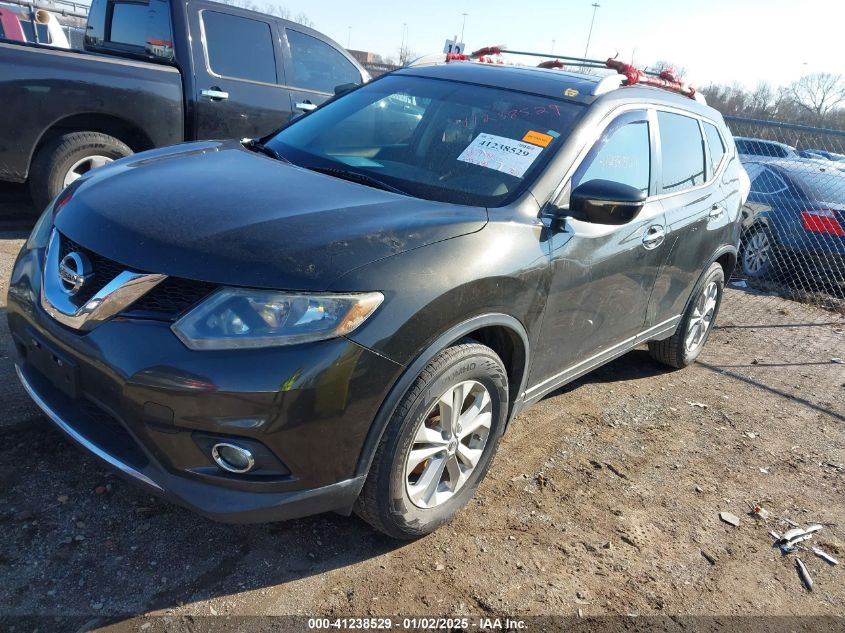 VIN 5N1AT2MT6EC812738 2014 Nissan Rogue, SV no.2