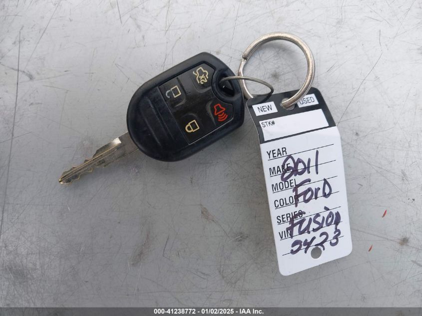 2011 Ford Fusion Sel VIN: 3FAHP0JA4BR335423 Lot: 41238772