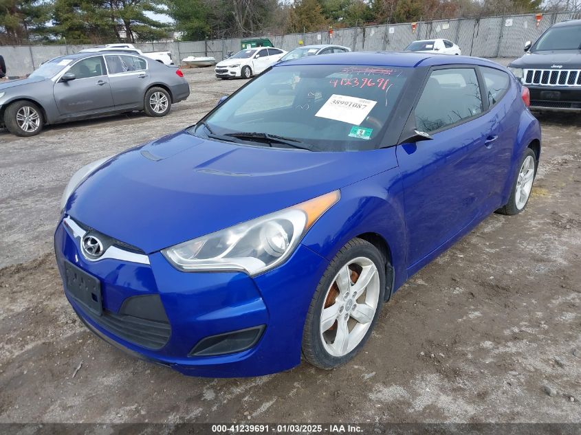 2012 Hyundai Veloster Base W/Black VIN: KMHTC6AD3CU036217 Lot: 41239691