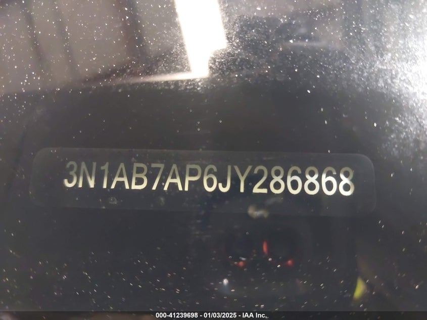 2018 NISSAN SENTRA VIN: 3N1AB7AP6JY286868