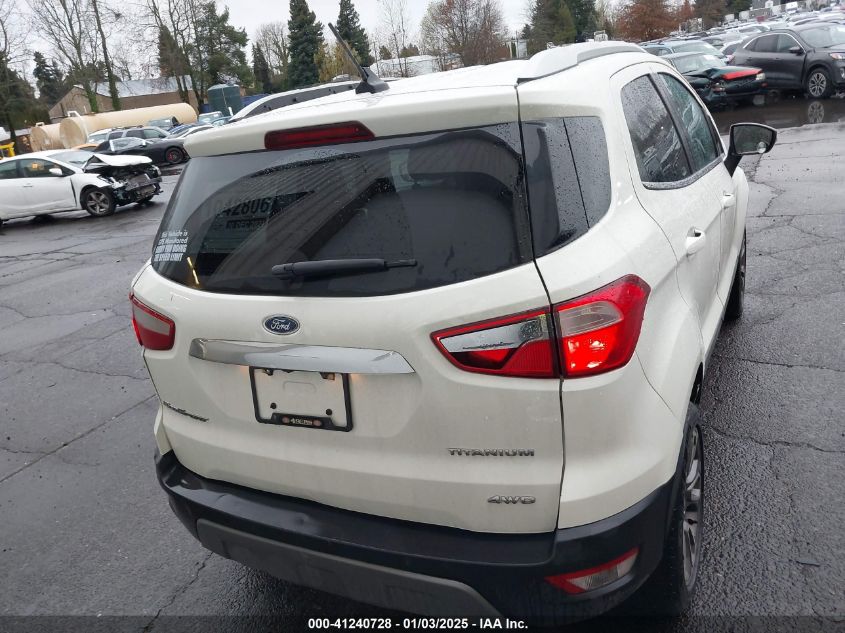 2020 Ford Ecosport Titanium VIN: MAJ6S3KL1LC359640 Lot: 41240728