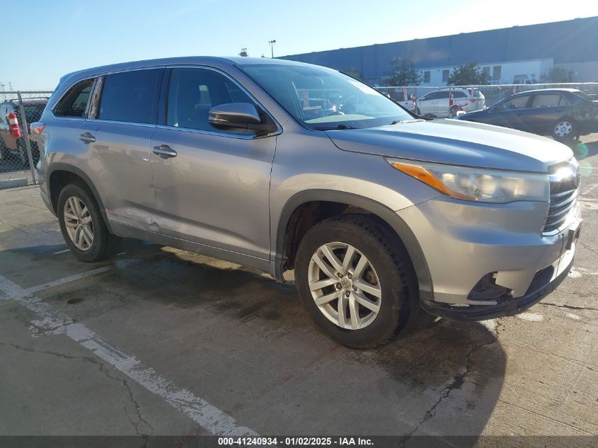 2015 TOYOTA HIGHLANDER LE V6 - 5TDZKRFH1FS069353