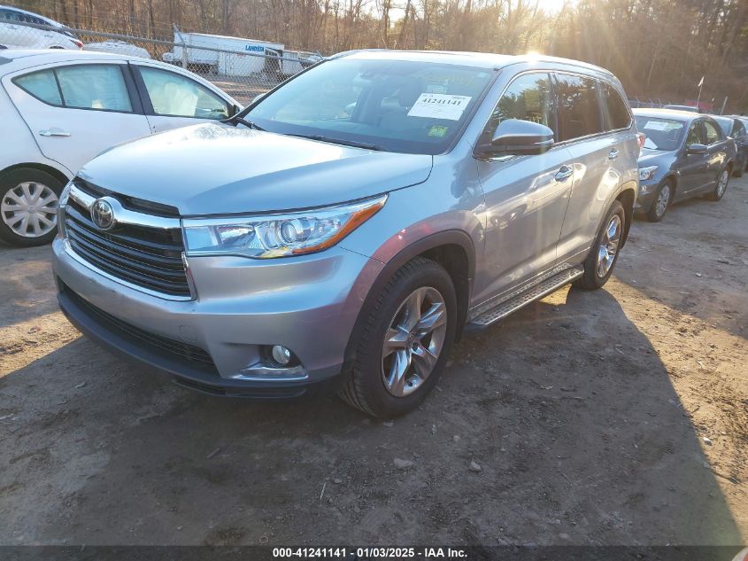 VIN 5TDDKRFH9ES007577 2014 Toyota Highlander, Limit... no.2