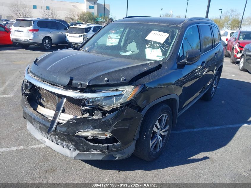 VIN 5FNYF5H34GB030417 2016 Honda Pilot, EX no.2