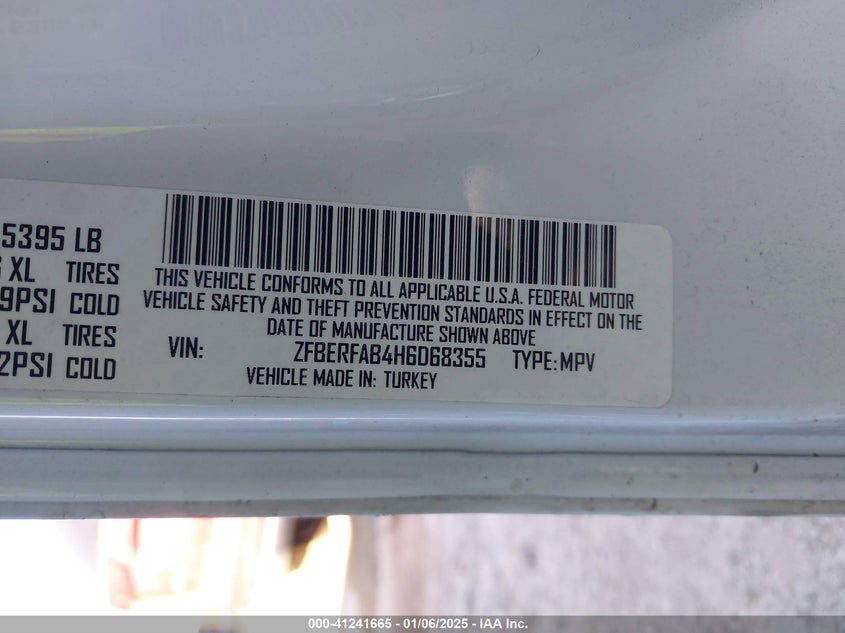 2017 RAM PROMASTER CITY TRADESMAN - ZFBERFAB4H6D68355