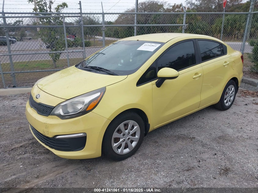Vin: knadm4a33g6681281, lot: 41732195, kia rio lx 20162
