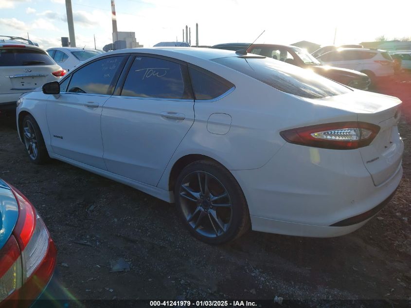 VIN 3FA6P0LU8ER319504 2014 Ford Fusion, Hybrid SE no.3