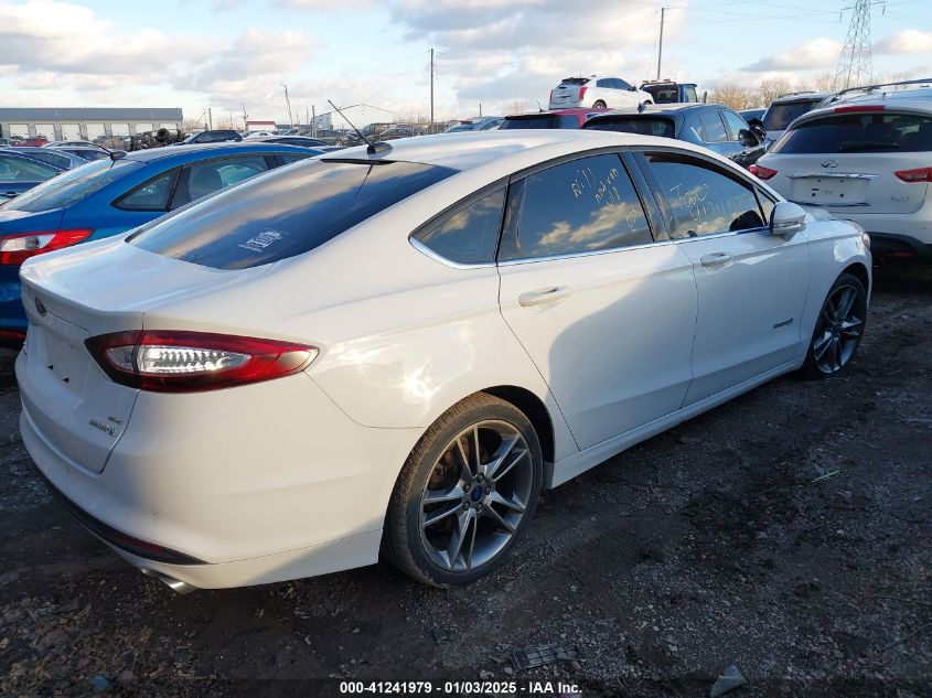 VIN 3FA6P0LU8ER319504 2014 Ford Fusion, Hybrid SE no.4