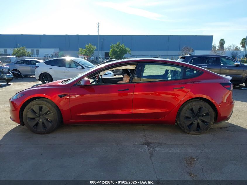 2024 TESLA MODEL 3 LONG RANGE DUAL MOTOR ALL-WHEEL DRIVE/REAR-WHEEL DRIVE - 5YJ3E1EA9RF741753