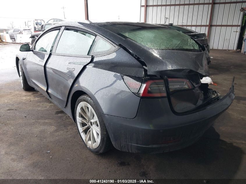 VIN 5YJ3E1EB9NF338892 2022 TESLA MODEL 3 no.3