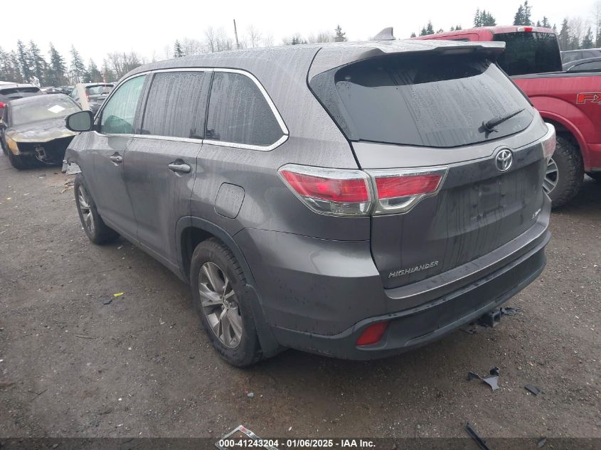 VIN 5TDBKRFH0FS201181 2015 Toyota Highlander, Le Pl... no.3