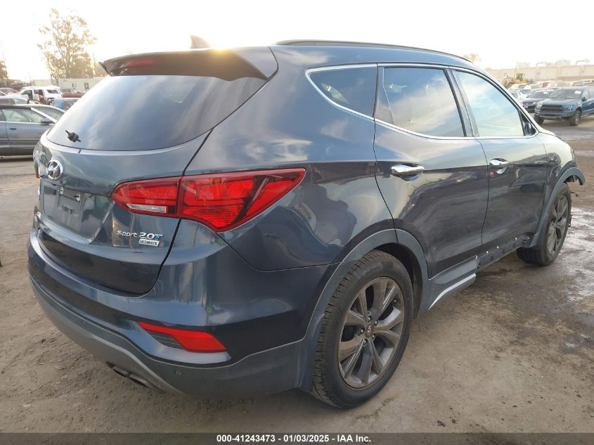 VIN 5XYZW4LA2HG502788 2017 Hyundai Santa Fe, Sport... no.4