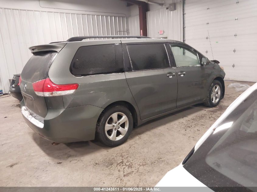 VIN 5TDKK3DCXDS403625 2013 Toyota Sienna, Le V6 8 P... no.4